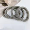 Estilo Coreano Alta Elasticidad Tela de Rizo Hilo Dorado y Plateado Brillante Sin Costuras Goma para el Cabello Fabricante Mayorista Anillo Sencillo Versátil para Cola de Caballo