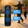 Fornecimento direto da fábrica de caixas de som de festa duplas de 8 polegadas 20W para eventos ao ar livre, Bluetooth com microfone, luzes LED, RTS em estoque