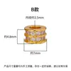 Pulsera Tradicional de Plata de Ley S925 Color Dorado Hecha a Mano con Cuenta Sólida Incrustada con Diamante, Presentando Anillos Corredizos, Cuentas Espaciadoras y Cuentas de Barril