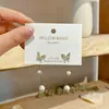 Oferta especial: Pendientes de Mariposa Estilo Coreano Nuevo, Pendientes Largos con Borla de Perla, Pendientes Elegantes para Adelgazar la Cara, Dongdaemun