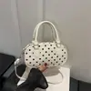 Bolso Casual Tipo Almohada Estilo Coreano 2026 Nuevo de Moda Lunares Boston Bolso de Hombro Único Cruzado Bolso de Mano para Mujer