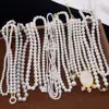 Lujo Ligero Gama Alta Perfectamente Redondo Alto Brillo Concha Perla Cadena para Suéter Cierre Magnético Clásico Collar Pulsera Moda Cadena para Clavícula