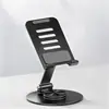 Soporte para teléfono plegable giratorio de 360 grados, soporte metálico de escritorio portátil plegable para transmisión en vivo de personas perezosas, regalo