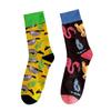 Calcetines deportivos de moda personalizados de talla grande para hombre, absorbentes del sudor, para otoño e invierno, de tubo medio para mujer, envío gratuito.