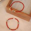 Pulseira de Ágata Vermelha Changan Happy Natural Feminina Nova Chinesa Guoxue Empilhada Jade Pulseira de Ano Novo Explosões Atacado