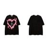 Camiseta de Manga Curta Masculina e Feminina Verão 2025 Camiseta Casual Americana Casal Solta plus size Versátil Hip-hop Tendência Tee para Homens e Mulheres