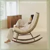 Nova Cadeira de Balanço Reclinável Adulto Jardim Varanda Casa Lazer Cadeira de Rattan Pessoa Preguiçosa Cadeira de Balanço Pátio Externo Cadeira de Rattan Trançado