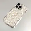 Funda transparente de cuerpo completo con diseño de margaritas para mujer para iPhone 13/14, adecuada para Apple 17ProMax/16/15, suave