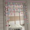 Cortina de pendurar sem perfuração para quarto, cortina de banheiro, porta de casa, decoração de divisória de quarto infantil, sala de estar explosiva para meninas