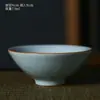 Taza Cónica Ruyao Taza de Té Taza Personal Cerámica Taza de Cata Taza de Maestro Esmalte Agrietado Ruyao Taza Cuadrada y Redonda