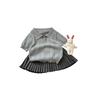 Conjunto Estilo Colegio para Niñas Ningli Verano Camisa Polo de Punto de Manga Corta y Falda Plisada para Bebés Rebaja