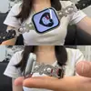 [Correa de Reloj] Adecuada para Correa de iWatch Apple S12I S10987Se Polvo Brillante y Diamante Doble Pez Cuentas Pulsera para Mujer