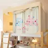 Nueva mosquitera y cortina de cama completamente retráctiles de 90x200 cm para dormitorios universitarios, diseño integrado para habitaciones de dormitorio, apto para literas
