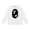 Bape Ape Head marca de moda unisex cuello redondo manga larga algodón estampado holgado chaqueta sudadera de otoño e invierno para hombre