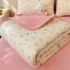 Esterilla refrescante para bebé Clase A, colcha acolchada de terciopelo de leche, un lado es 100% algodón y el otro es terciopelo de bebé, funda de colchón de doble cara