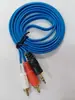 Cable AV de 1,5 m de uno a dos Cable de audio de alambre de acero revestido de cobre chapado en oro Conector de 3,5 mm a RCA Cable estéreo 2 RCA