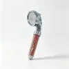 Regadera de Iones Negativos de Tres Velocidades Filtrada a Presión, Cabezal de Ducha Manual de Ahorro de Agua Tipo Spa, Anillo de Aluminio, Cabezal de Ducha con Anillo de Acero Inoxidable