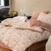 Conjunto de Cuatro Piezas de Algodón Tejido Estampado de Buena Calidad Conjunto de Algodón Tianzhu Algodón Puro Estilo Japonés Ropa de Cama de Algodón Puro Venta al por Mayor