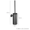 Portacepillo de Inodoro Gris Metalizado, Antiolor Acero Inoxidable 304 Montado en Pared Cepillo de Limpieza para Baño, Tipo Montado en Pared