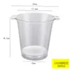 Barril de Suco com Duas Alças Champagne Plástico Barril de Cerveja Colorido Transparente Barra de Luz LED Balde de Gelo Plástico Luminoso KTV