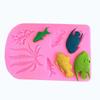 Peixe Marinho Erva Marinha Peixe Marinho Tropical Forma de Bolo Formato de Galho Silicone Dobrável Ferramentas de Assar Forma de Chocolate
