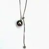 Lujo Ligero Diseño de Nicho Collar Largo de Perlas Dravable Estilo Fresco para Mujer Simple Elegante Versátil Cadena de Lana
