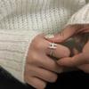 Anillo Onihan S925 de plata esterlina con letra H simple, personalidad femenina, diseño de nicho ligero de lujo, anillo abierto de alta calidad
