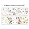 Calcomanías de Tatuaje para Niños Sirena Tatuaje de Coche Transfronterizo Lindo Mini Dibujo Animado Impermeable Set de Calcomanías de Tatuaje Temporal
