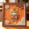 Doce Signos del Zodiaco Pintura de Perlas DIY Nuevo Estilo Chino Hecho a Mano Cultural Creativo Bendición Dibujos Animados Sala de Estar Pasillo Marco de Fotos Adorno