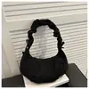 Bolsa de Axila Plissada Fosca Moderna e Única para Mulheres, Bolsa de Ombro de Grande Capacidade Estilo Coreano, Bolsa Nuvem Versátil Casual Retrô