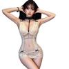Noche Larga Lencería Sexy Tentación Transparente Falda de Cadera Deseo Puro Camisón Pijama Qqny Femenino 2128