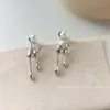 Pendientes de Pastel de Postre Infantiles e Interesantes Nicho de Gama Alta Versátiles Diseño Único Tenedor de Cereza Pendientes de Gato