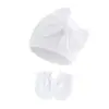 Conjunto de Gorro y Manoplas para Bebé Niña Recién Nacida Gorro de Hospital Gorro con Lazo Guantes de Bebé 0-6 Meses Gorro