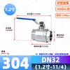 Válvula de Bola de Acero Inoxidable 304 Mediana de Servicio Pesado Alta Presión Engrosada Dos Piezas 316L Interruptor de Válvula 4 6 1 DN15