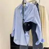 2026 Verão Cor Sólida Renda Proteção Solar High-End Versátil Manga Longa Camisa Top Solto Versátil Manga Longa