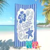 Toalla de Playa Azul Minimalista Artística Más Vendida en Amazon Transfronterizo Toalla de Baño con Estampado Creativo de Bikini