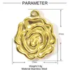 Pingente Retro Francês Amor Cereja Árvore da Vida DIY Aço Titânio Feminino Flor Trevo de Quatro Folhas Joia de Aço Inoxidável
