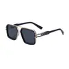 Nuevas Gafas de Sol Cuadradas de Moda Europeas y Americanas para Hombre, Doble Puente Retro, Estilo Outdoor de Gama Alta, Gafas de Sol para Hombre con Protección Solar Personalizada, Transfronterizo