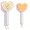 Nuevo peine de masaje para el cabello en forma de corazón de color macarrón, peine para peinar el cabello con un lindo patrón de dibujos animados para mujeres