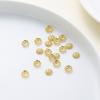 Bolsa de cobre color 14K oro real hueco patrón de hoja flor receptáculos 18K hilo de mano espaciador joyería DIY perla sombrero