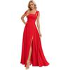 Vestido de Noche Nuevo de Verano y Otoño 2026 para Mujer de Amazon Transfronterizo, Elegante Vestido Largo con Tirante Ajustable, Vestido de Banquete