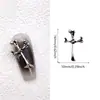 Accesorios para Uñas de Celebridad de Internet Transfronterizos Corazón de Cuervo Estilo Punk Retro Aleación Cruzada Amor Accesorios para Uñas Accesorios