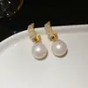 Pendientes de Borla de Flor de Perla Rosa Plateada Clavos de Oreja Pequeños Frescos Estilo Mori Accesorios de Oreja de Alta Gama Moda Venta al por Mayor