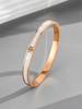 Pulsera de acero de titanio de cuerpo completo sin color estilo INS europeo y americano de lujo ligero extremadamente simple joyería de pulsera de acero inoxidable con nácar transfronteriza