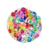 Cuentas pequeñas planas de colores material de relleno de bola hecho a mano juguete squishy DIY bola ruidosa cuentas de superficie cortada material hecho a mano en stock