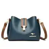2026 Nova Bolsa Feminina de Moda Grande Capacidade Mais Fácil de Combinar Bolsa de Ombro Transversal Couro Macio Cor Sólida Bolsa Casual Tipo Saco