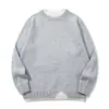 Rumeng marca retrô minimalista moderna estilo japonês, visual duas peças, suéter de gola redonda color block, blusa de tricô casual masculina de corte solto para o outono