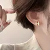 Brincos de letra H de luxo, estilo de moda popular, design simples e versátil, brincos de moda de nicho de alta qualidade
