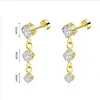 Amazon Comercio Exterior Conjunto de Pendientes de Circonita de Diseño Versátil de Gama Alta Joyería para Orejas de Fiesta Regalos al por Mayor para Mujeres