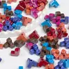 Jenga Cuadrado Colorido Dingyi Luna Fría Cuentas Acrílicas Galvanizadas con Agujero Pasante Cuentas Sueltas Cadena para Teléfono Móvil DIY Accesorios de Joyería